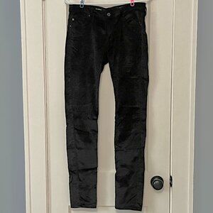 AG Adriano Goldschmied black corduroy pants the legging super skinny size 27R